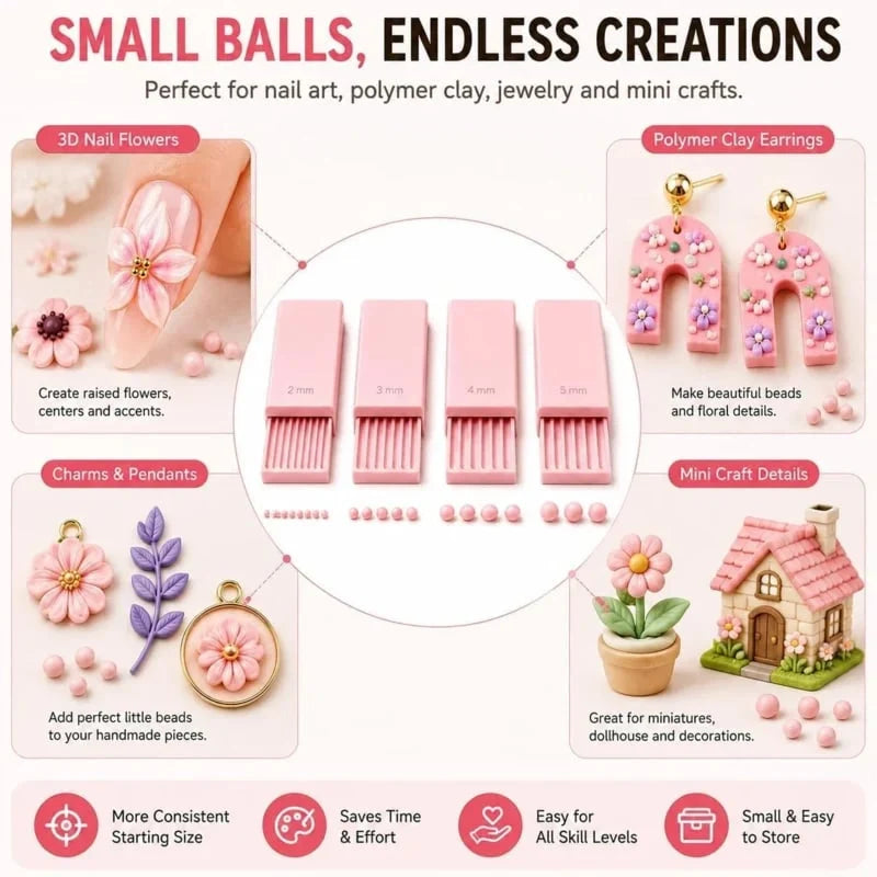 Purpose-Built 3D Printed Clay Ball Maker – Perfect Mini Balls in
