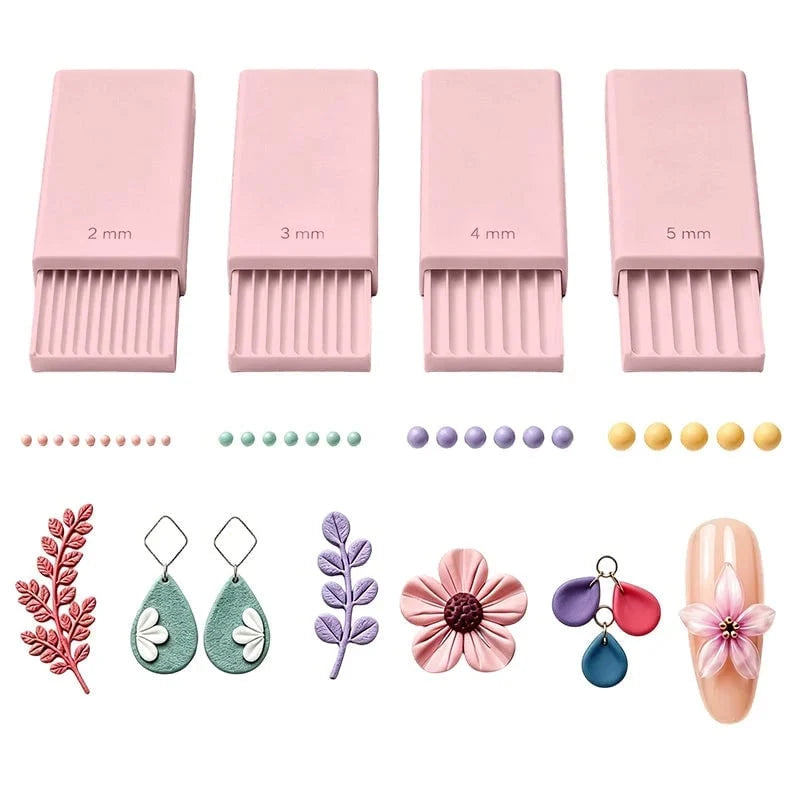 Mini Clay Sphere-Making Tool Set with 3D-Printed Forms