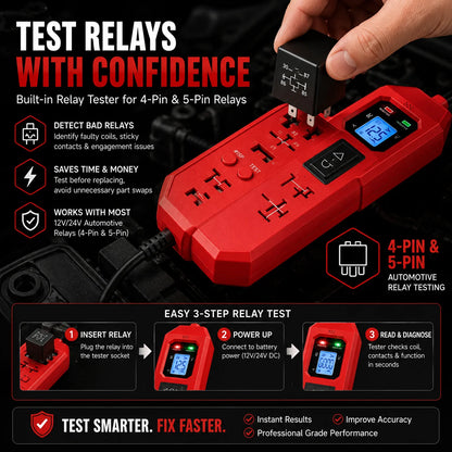 Workshop-Ready 3-in-1 Automotive Power Circuit Probe & Relay Tester