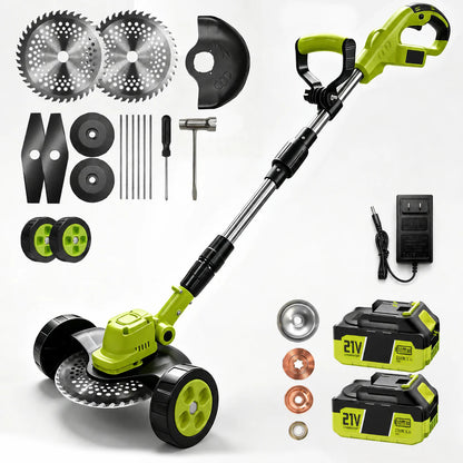 Outdoor 3-in-1 Cordless Lawn Mower with 2×21V Batteries, German – 3 In