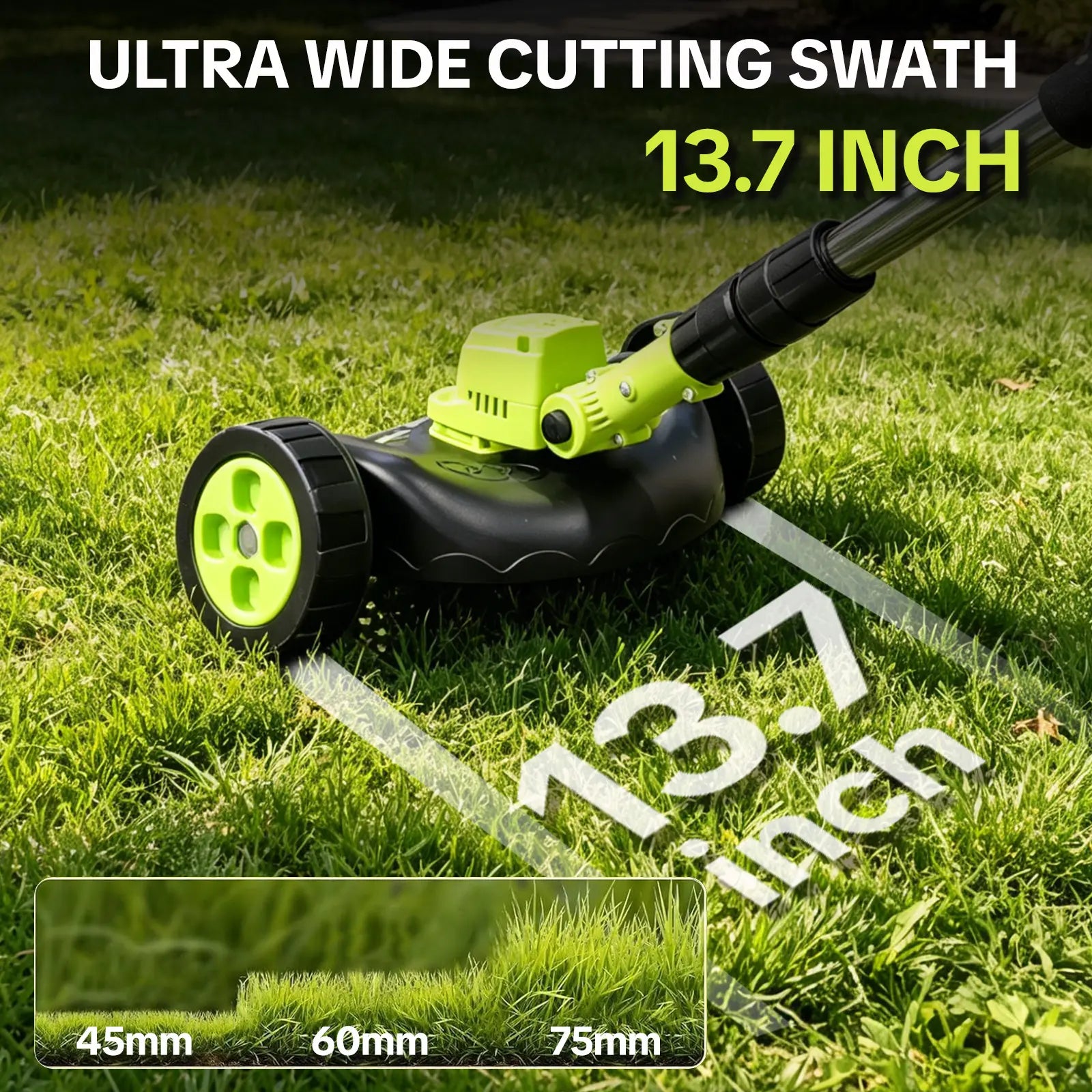 Outdoor 3-in-1 Cordless Lawn Mower with 2×21V Batteries, German – 3 In