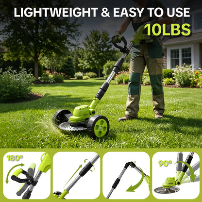 Outdoor 3-in-1 Cordless Lawn Mower with 2×21V Batteries, German – 3 In