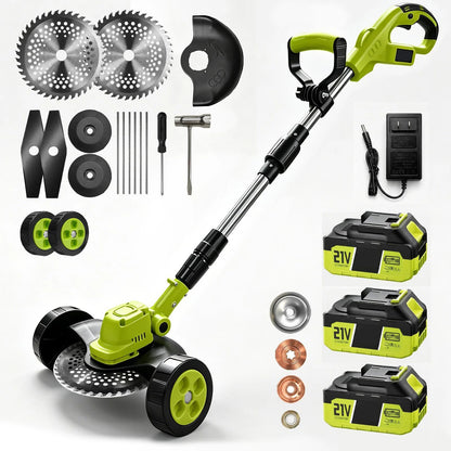 Outdoor 3-in-1 Cordless Lawn Mower with 2×21V Batteries, German – 3 In