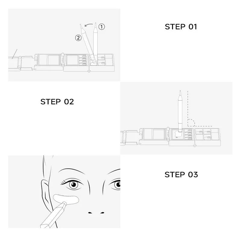 Hands-On 3-in-1 Kit: Eyeliner and Lower Lash Stamp for Creative Play