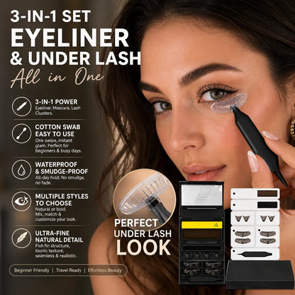 Hands-On 3-in-1 Kit: Eyeliner and Lower Lash Stamp for Creative Play
