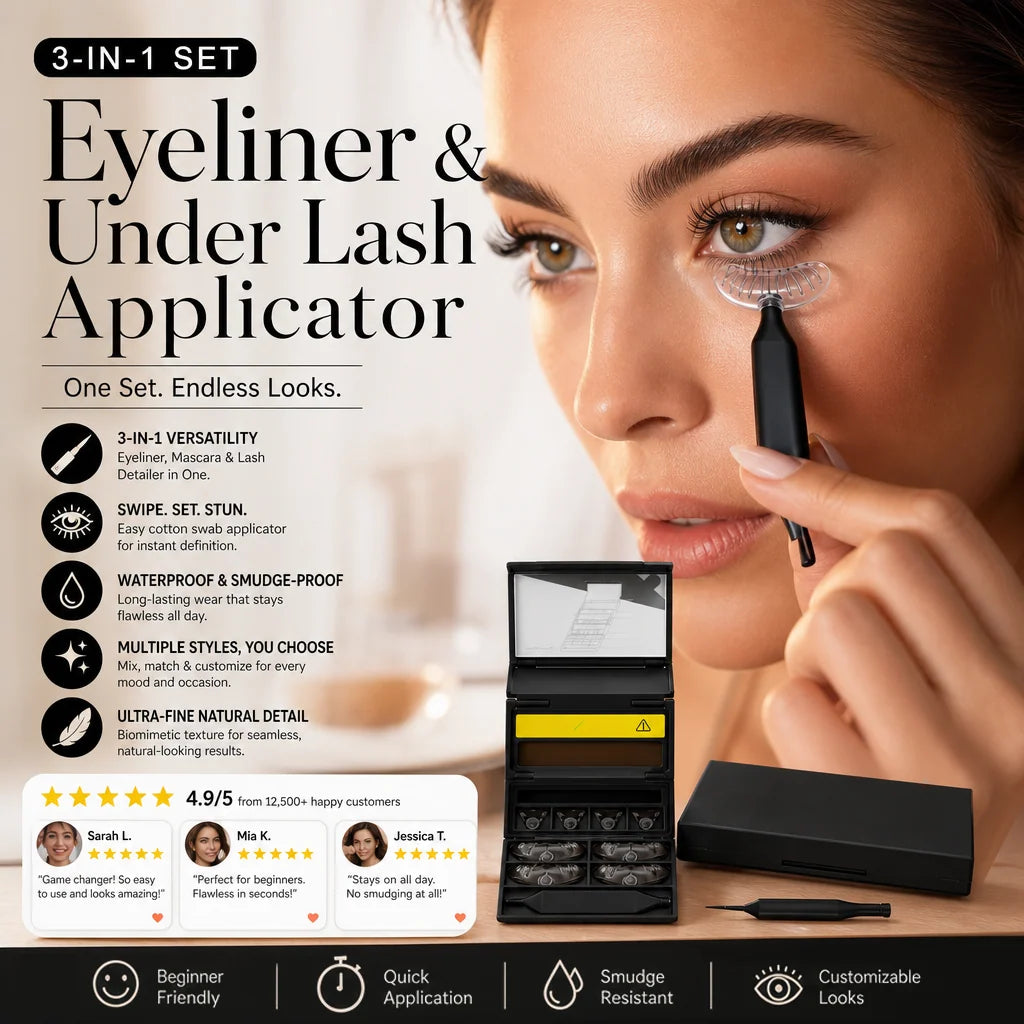 Hands-On 3-in-1 Kit: Eyeliner and Lower Lash Stamp for Creative Play