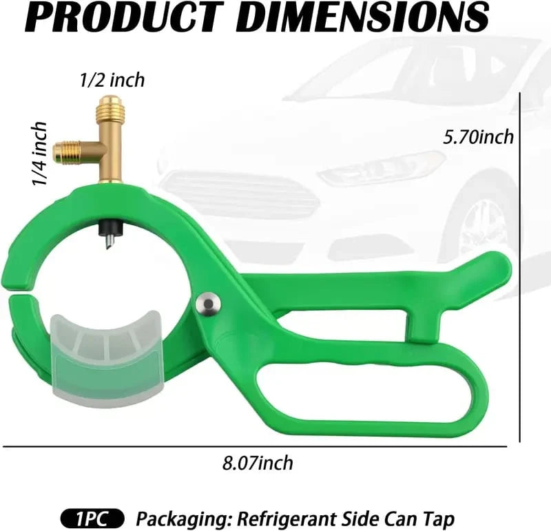 Vehicle-Ready 3-in-1 Refrigerant Can Tap Valve for R12 & R134A Car AC