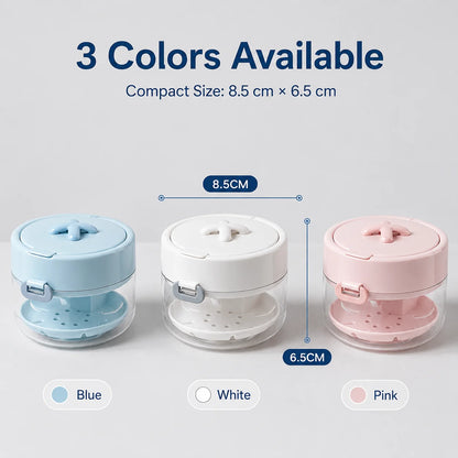 Space-Saving 3-in-1 Leak-Proof Retainer Cleaning Case with Mirror