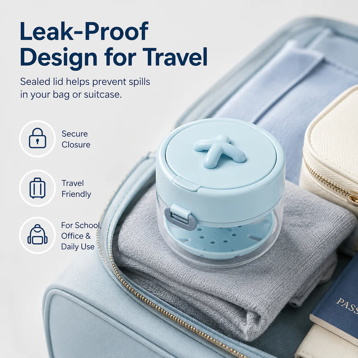 Space-Saving 3-in-1 Leak-Proof Retainer Cleaning Case with Mirror