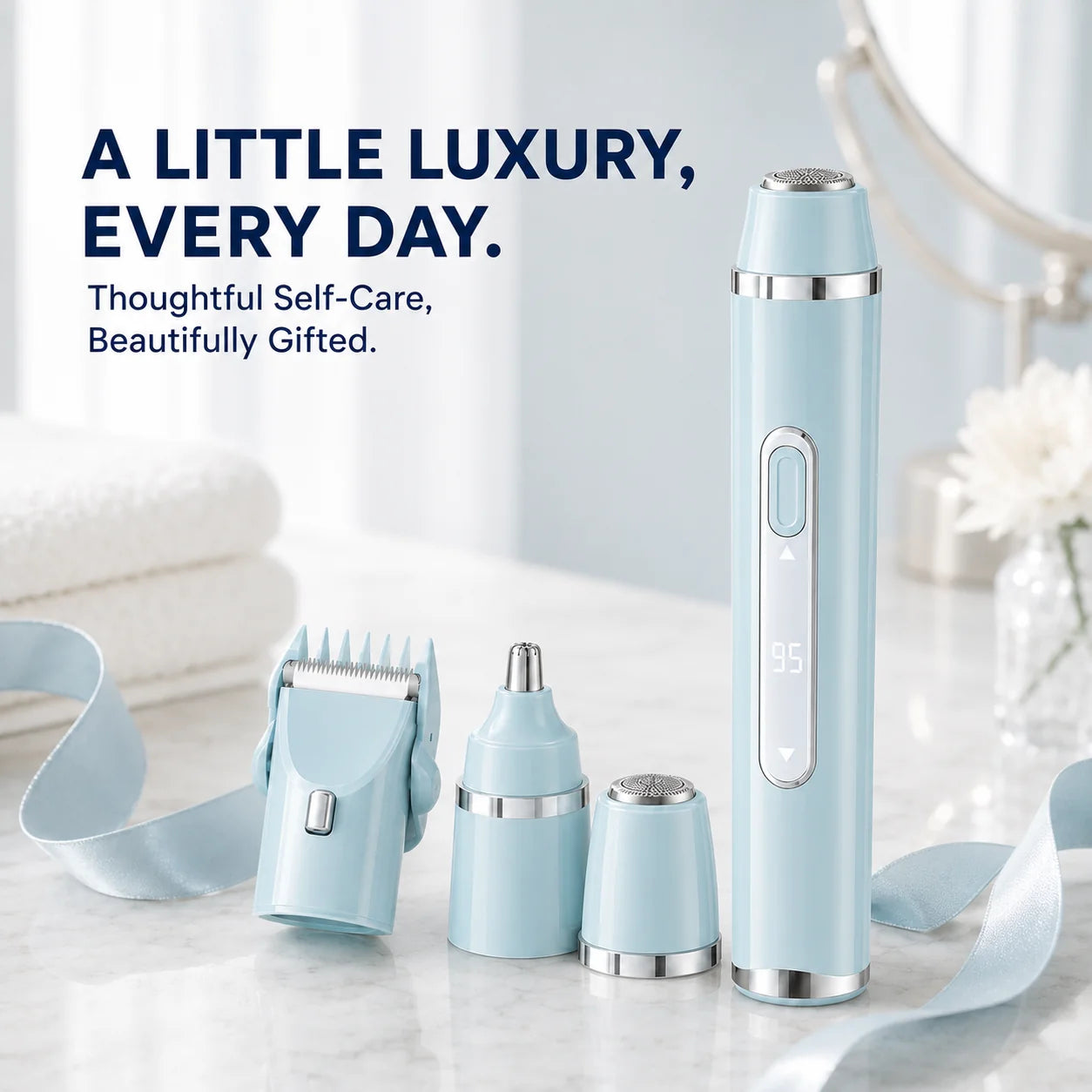 Purpose-Built 3-in-1 Women’s Electric Grooming Trimmer – Trim, Shave
