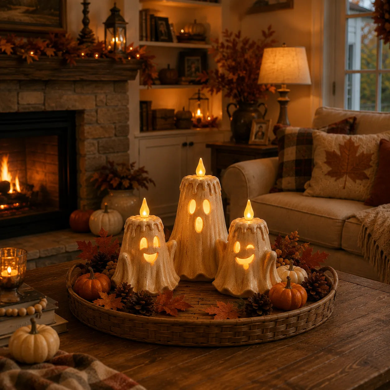 Purpose-Built 3-Piece Ghost Flameless Candle Set with Remote