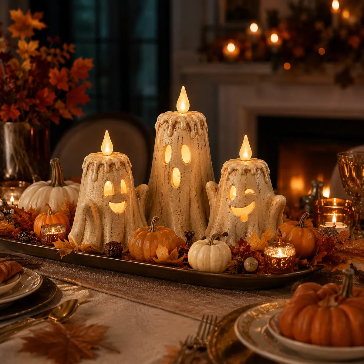 Purpose-Built 3-Piece Ghost Flameless Candle Set with Remote