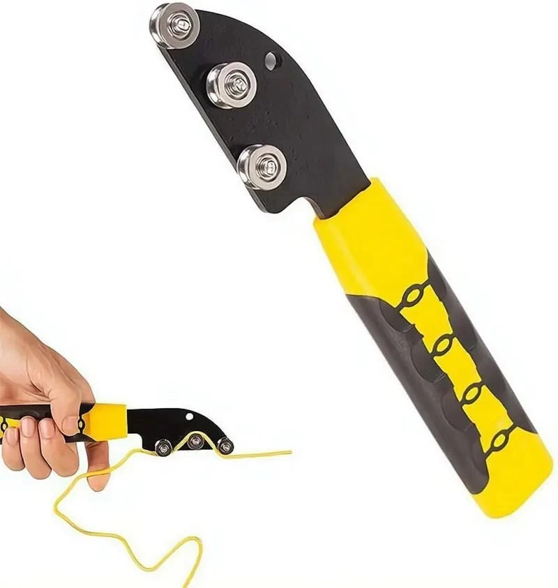 Workshop-Ready 3-Roller Stainless Steel Wire Straightener Hand Tool