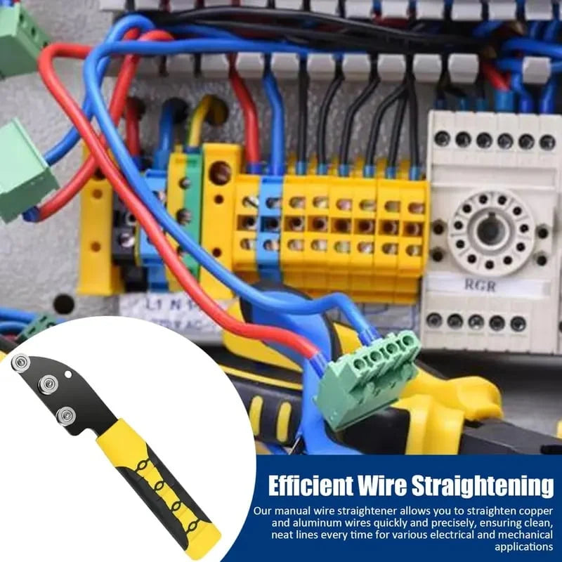 Workshop-Ready 3-Roller Stainless Steel Wire Straightener Hand Tool