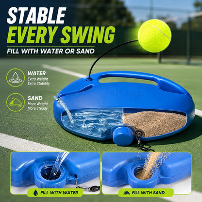 Purpose-Built Solo Tennis Trainer Rebound Set – Practice Anytime, No