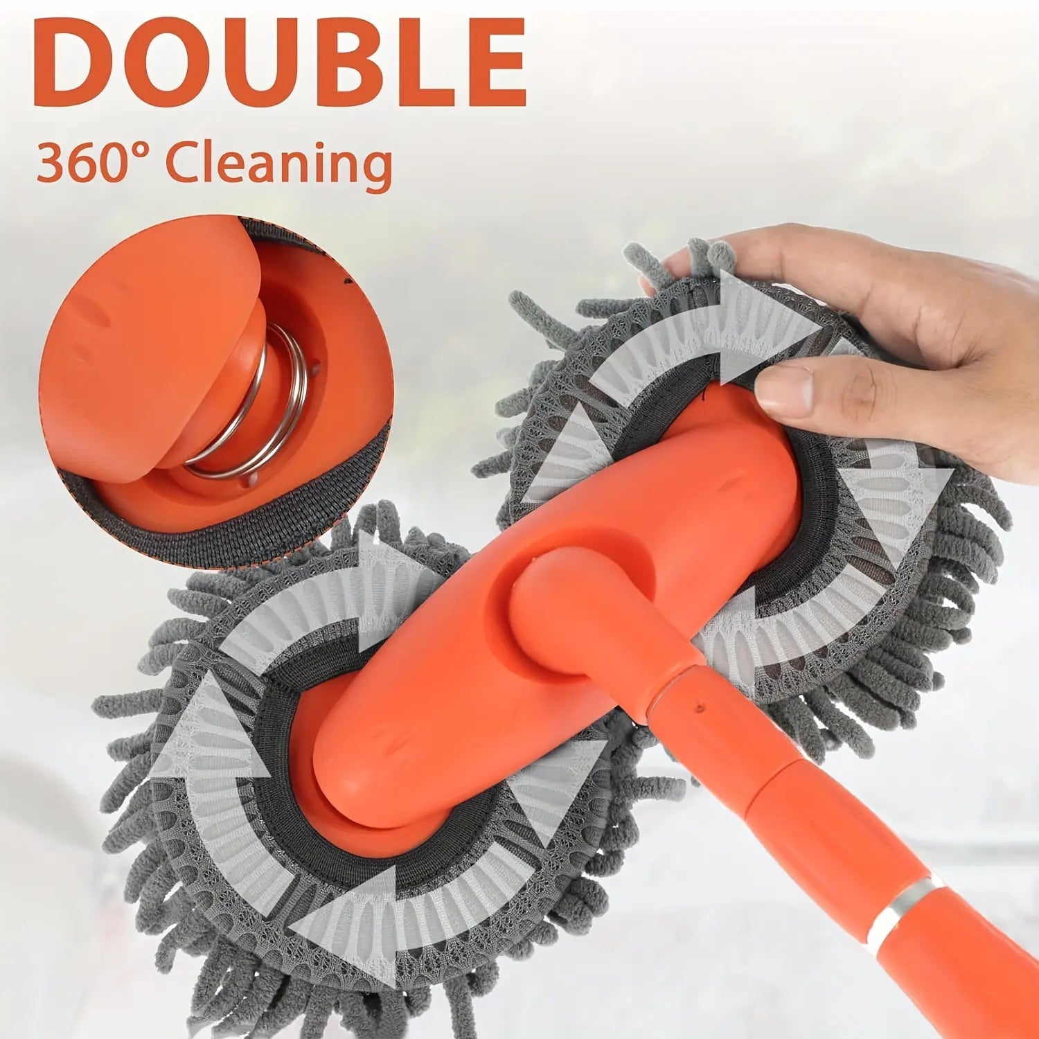 Vehicle-Ready 43'' Long Handle Car Wash Mop, 3X Fast Clean