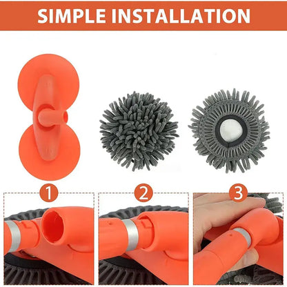Vehicle-Ready 43'' Long Handle Car Wash Mop, 3X Fast Clean