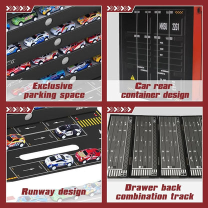 Vehicle-Ready 48pcs Pull-Back Toy Cars Set for Garage Use