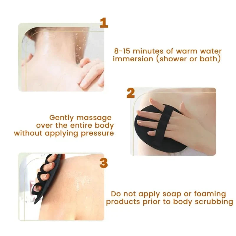 Easy-Care 4 Counts Soft Rubber Shower Scrubber for Efficient