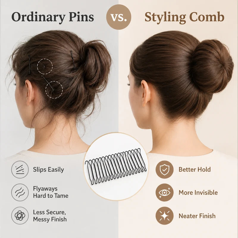 Purpose-Built Flexible Invisible Grip Flyaway Hair