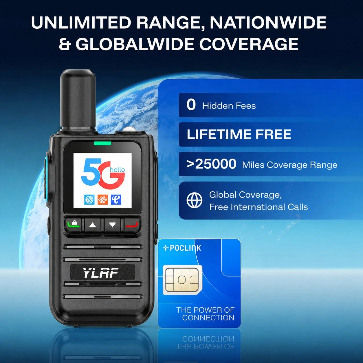 Convenient 4G LTE Global Walkie Talkie – Free SIM for Everyday Setup