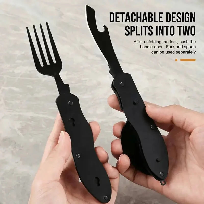 Purpose-Built 4-in-1 Detachable Folding Camping Utensil