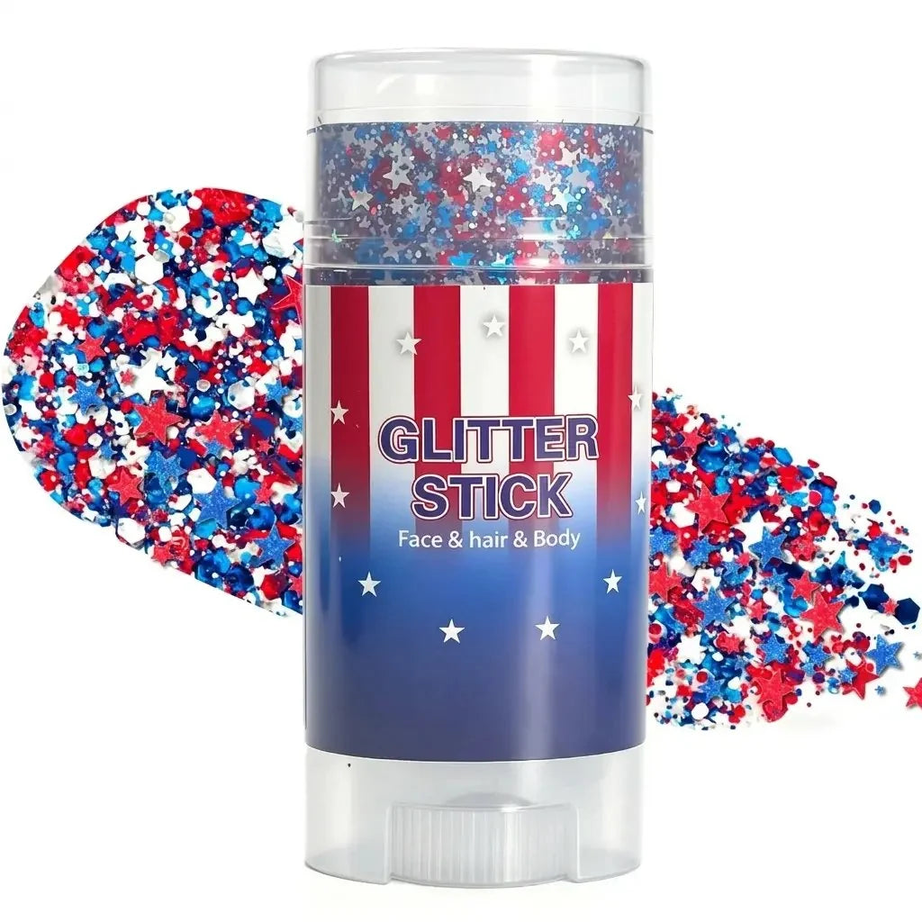 Red, White & Blue Patriotic Glitter Stick