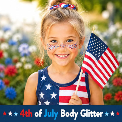Red, White & Blue Patriotic Glitter Stick