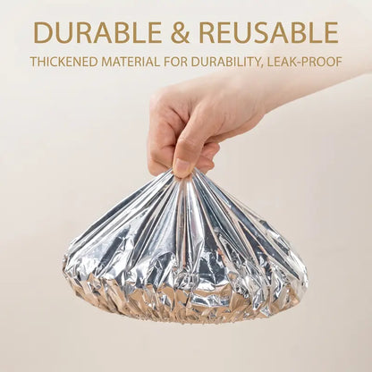 Heat-Retaining Aluminum Foil Food Covers, 50-Piece Insulated Set