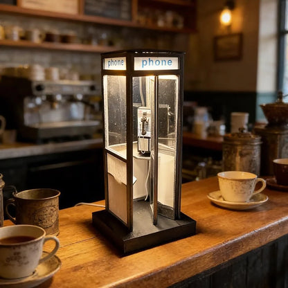Decorative Retro Vintage Tall PhoneBooth Lamp for Focused Lighting