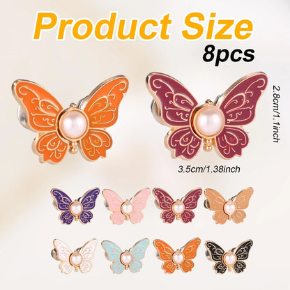 8-Piece Butterfly Waist Tightener Set for Pants, Skirts, and Dresses