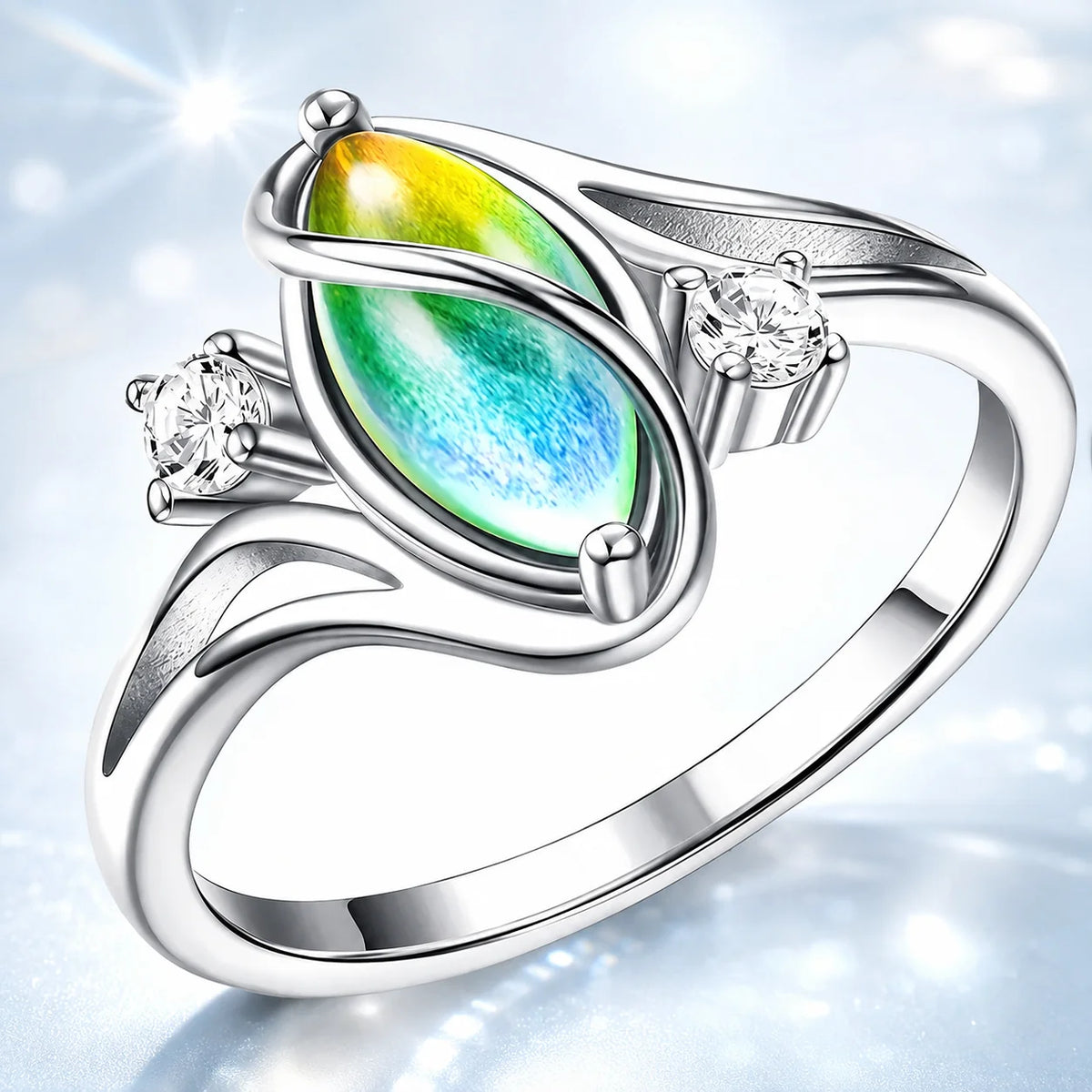 Distinctive 925 Sterling Silver Rainbow Moonstone