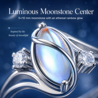 Distinctive 925 Sterling Silver Rainbow Moonstone
