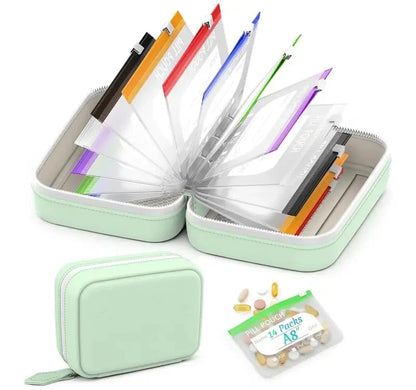 A8 Waterproof Pill Pouch Set - 7 to 14 Day Medication Organizer
