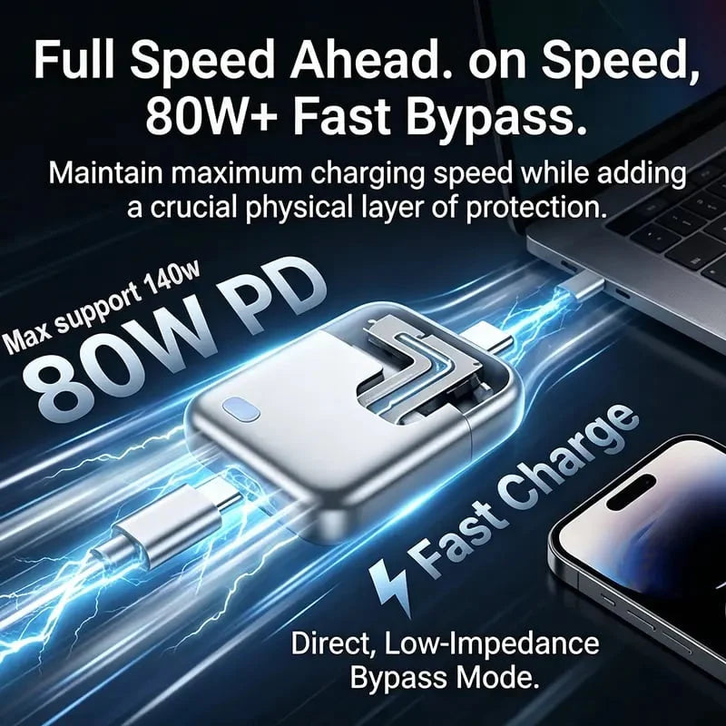 Smart 140W Auto-Eject Charger for Ultimate Battery Health