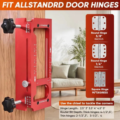 Adjustable Jig for Routing Door Hinge Mortises