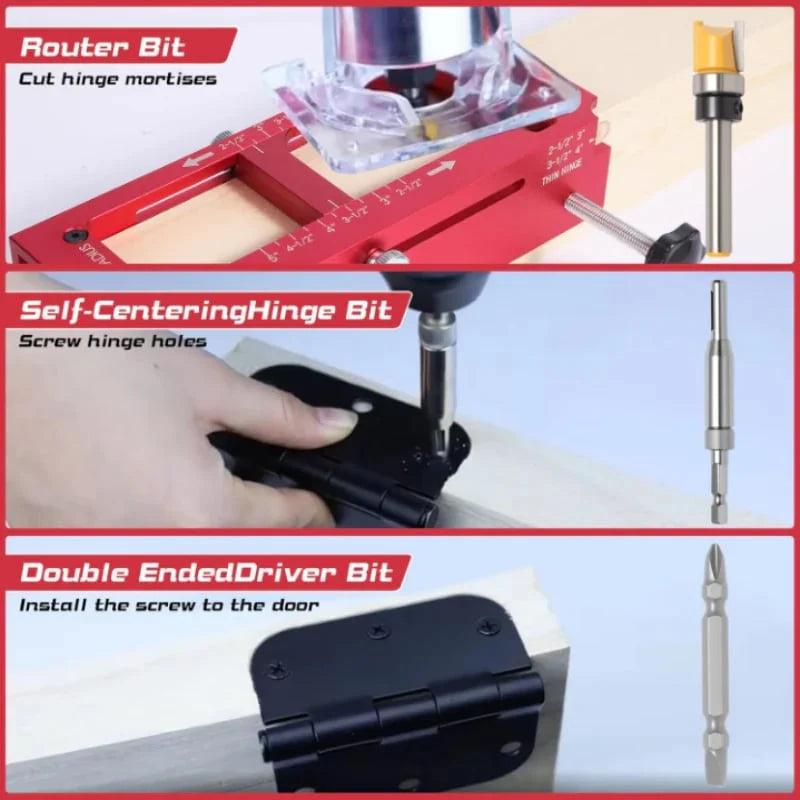 Adjustable Jig for Routing Door Hinge Mortises