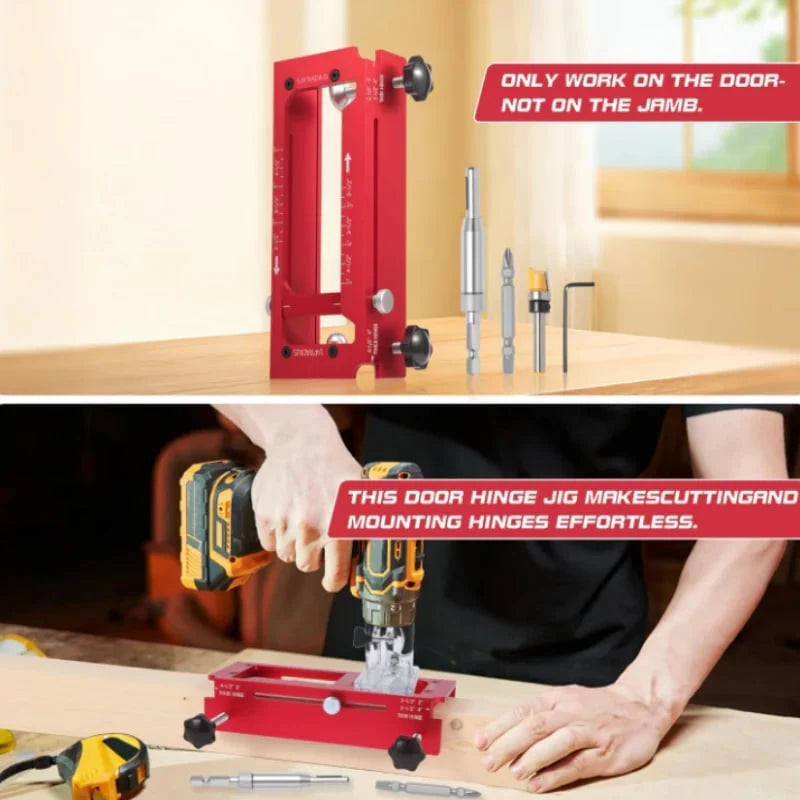 Adjustable Jig for Routing Door Hinge Mortises