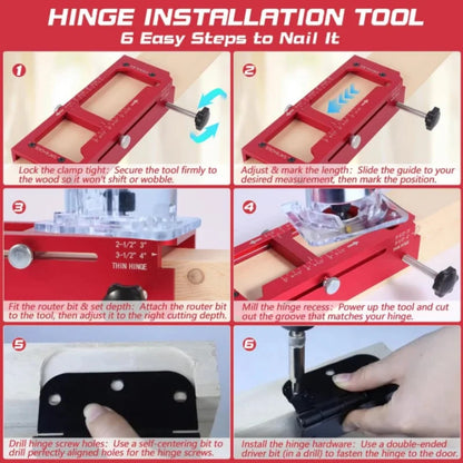 Adjustable Jig for Routing Door Hinge Mortises