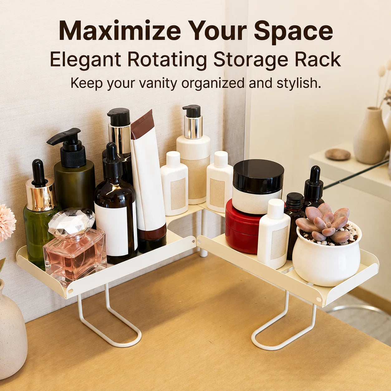 Space-Saving Adjustable Foldable Over-Faucet Shelf