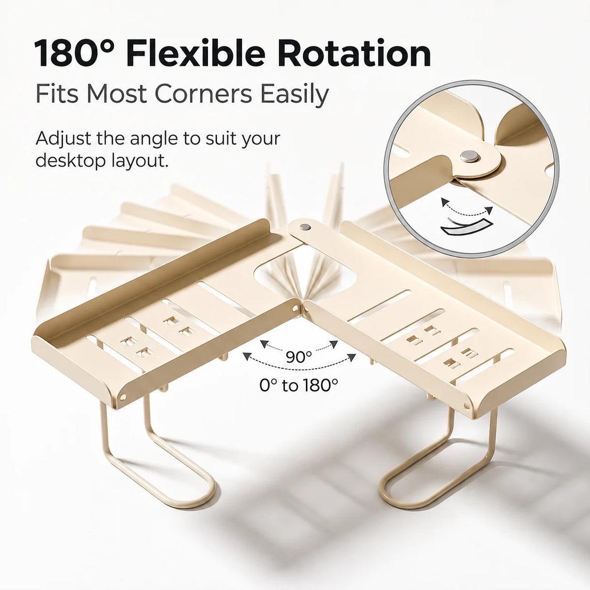 Space-Saving Adjustable Foldable Over-Faucet Shelf