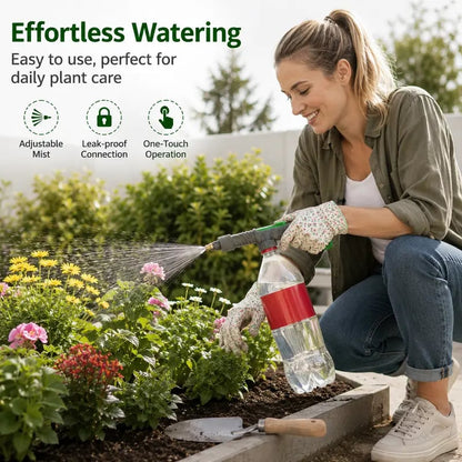 Purpose-Built Reusable Bottle Pressure Sprayer – 2-Mode Plant