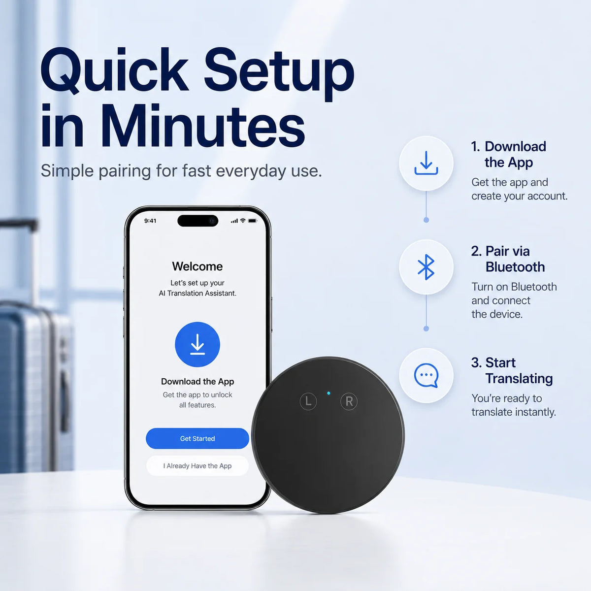 Purpose-Built AI Pocket Translator – Real-Time Two-Way Voice