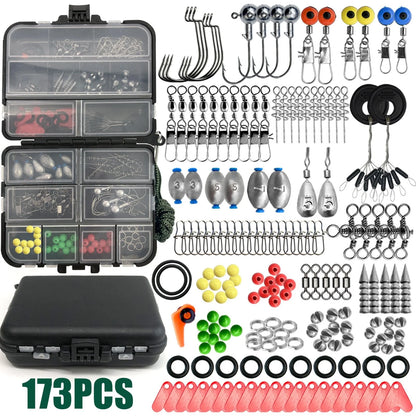 Fishing Tackle Assortment in a Portable Storage Box