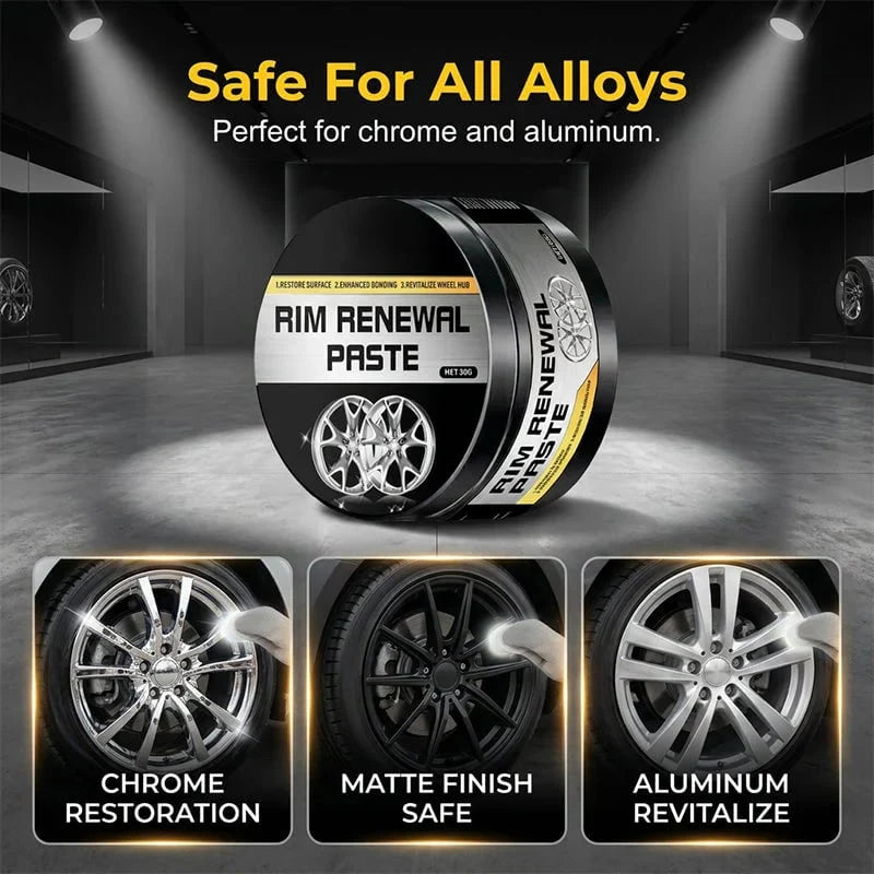 Vehicle-Ready All-in-One Wheel Care & Restoration Paste for Garage Use