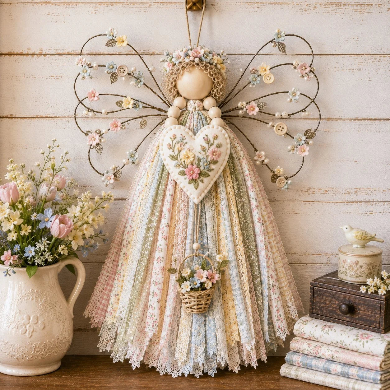 Make-Your-Own Hanging Angel Fabric Decoration