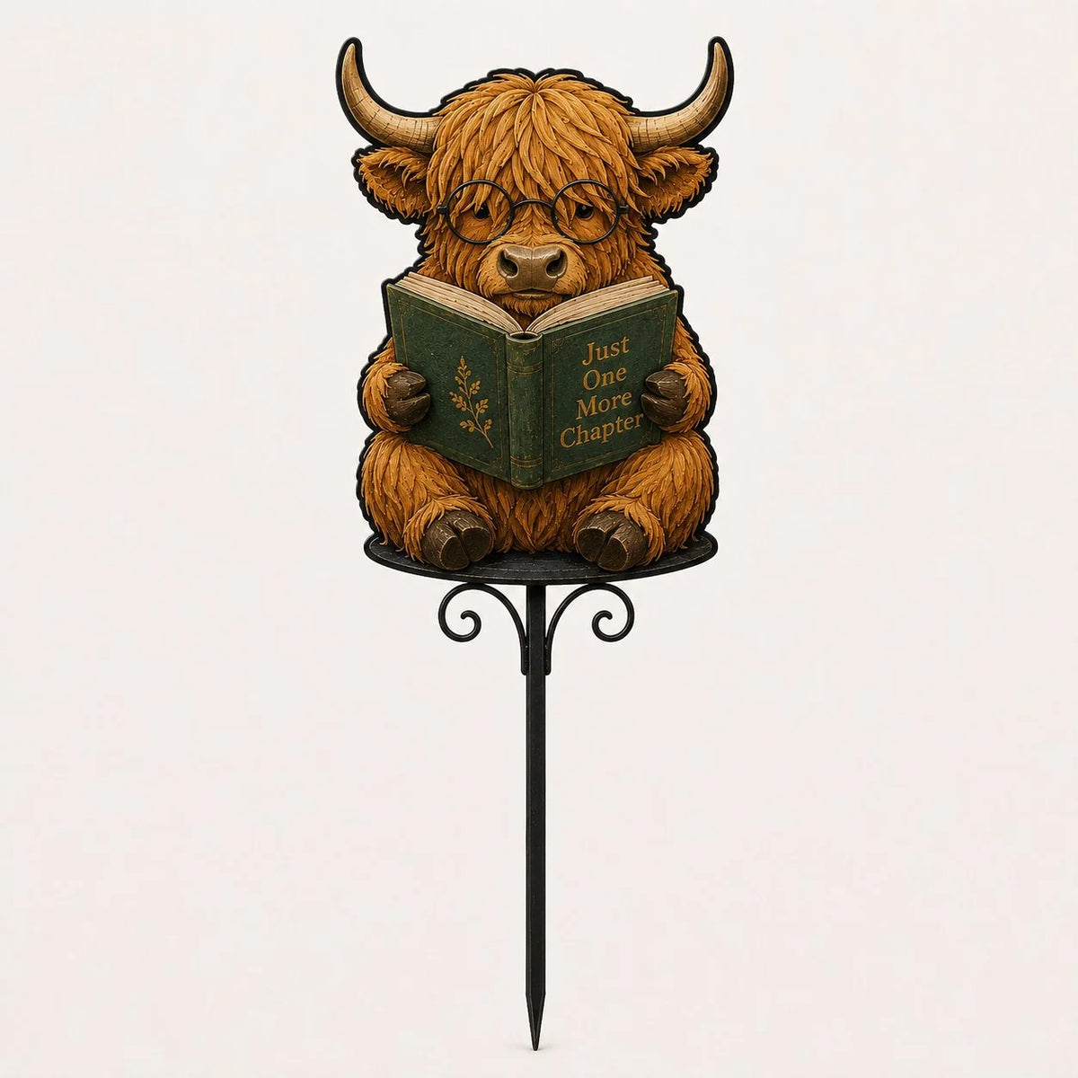 Outdoor Animal Reading Garden Stake for Garden Display