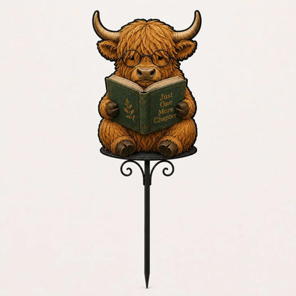Outdoor Animal Reading Garden Stake for Garden Display