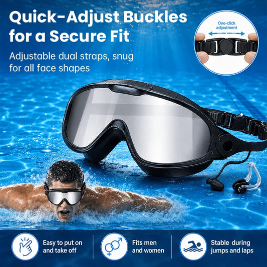 Purpose-Built Anti-Fog Pro-Grade Adult Swim Goggles for Everyday Use