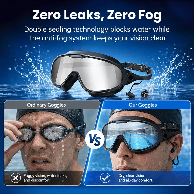Purpose-Built Anti-Fog Pro-Grade Adult Swim Goggles for Everyday Use